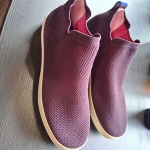 Rothy’s Berry Lattice Stitch Chelsea Pull On Boots Sneakers Women’s 13